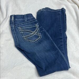 Stylish Blue Denim Jeans with Embroidered Pockets